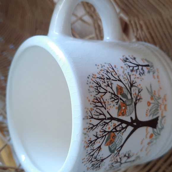 Trio of Vintage Owls in a Tree small mugs - Picture 4 of 11